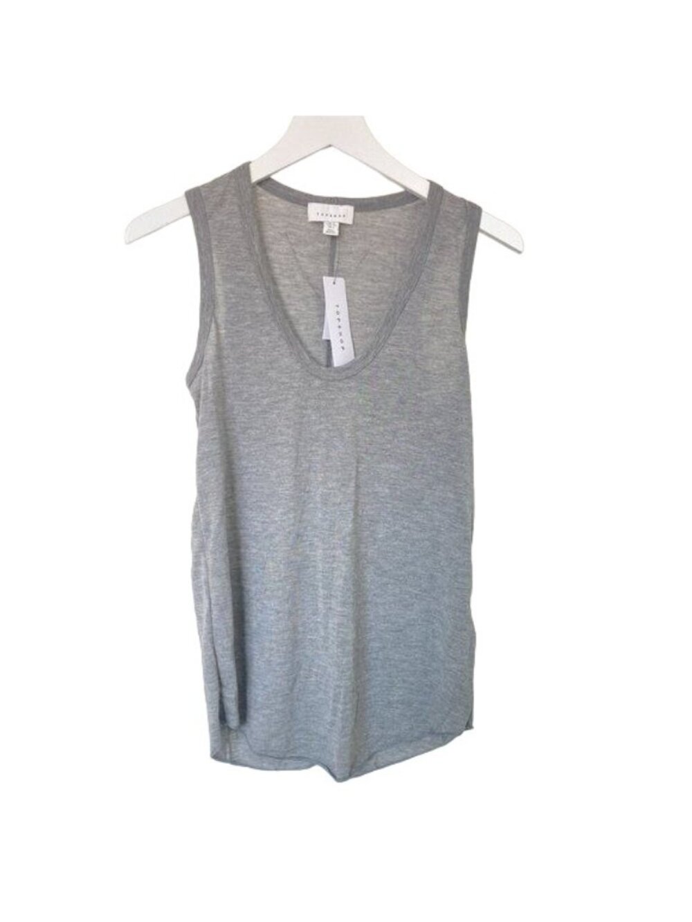 Topshop Heather Grey U-Neck Tank Top